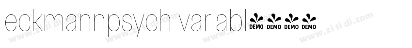 eckmannpsych variabl字体转换